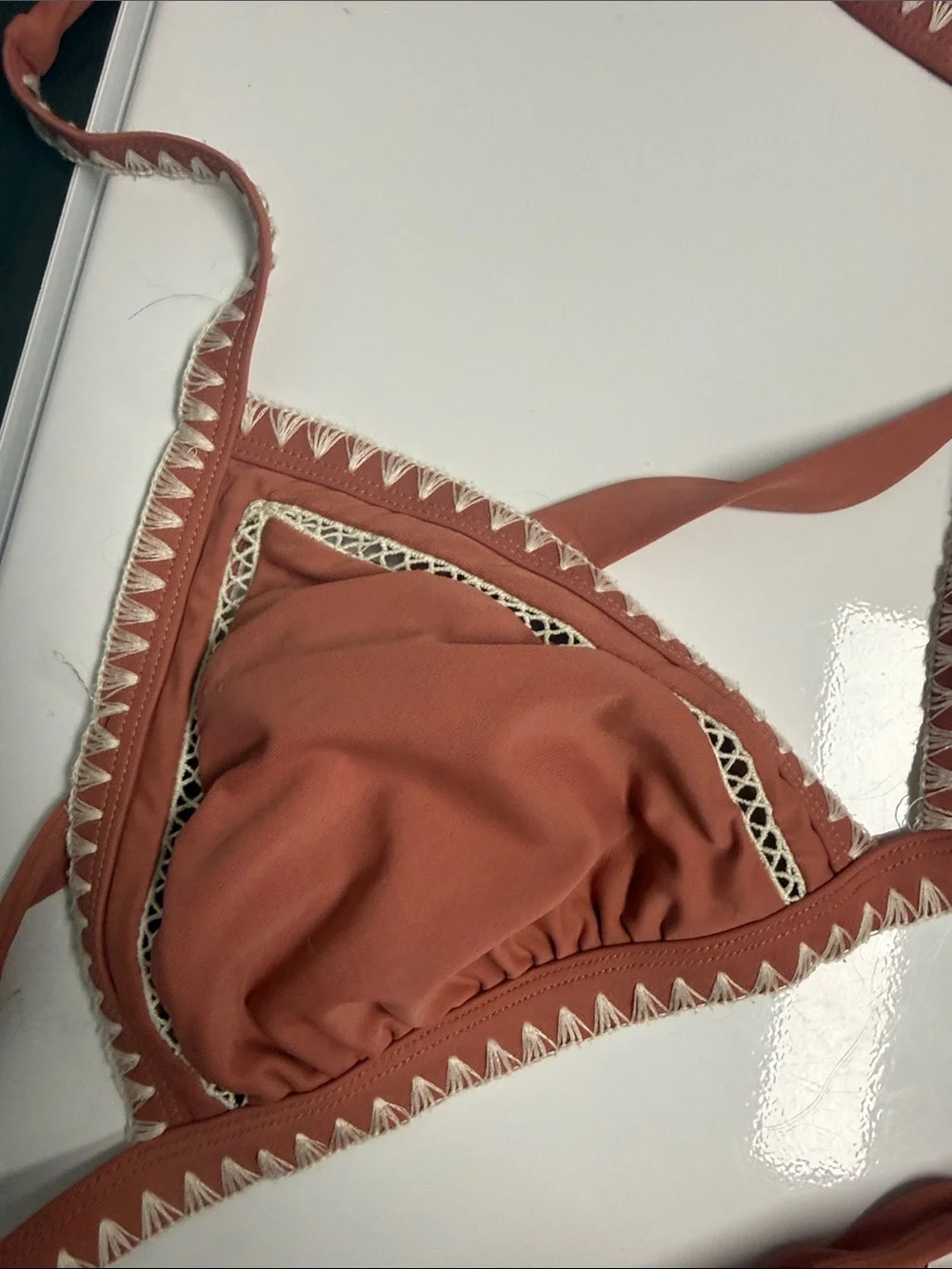 Women’s Rust Triangle Bikini Set - Size Large - LIKE NEW